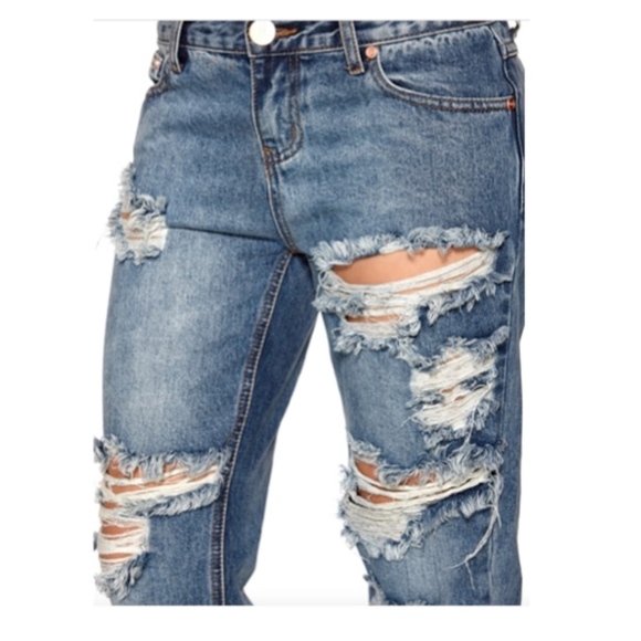 One Teaspoon Distressed Awesome Baggies Jeans - Picture 2 of 8
